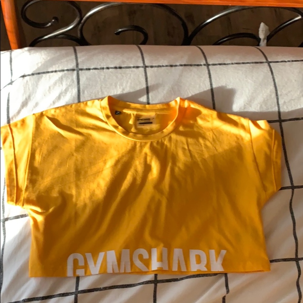 Gymshark yellow crop top